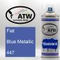 Preview: Fiat, Blue Metallic, 447: 400ml Sprühdose, von ATW Autoteile West.